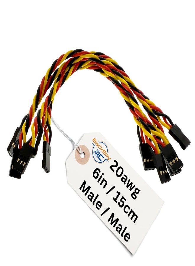 BackBay R/C BackBayRC - 6in 20awg Male/Male Universal Servo Extension - 5 Pack - Image 1
